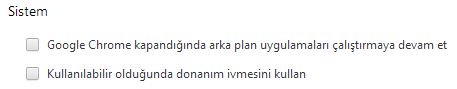 google chrome hizlandirmak