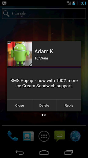 SMS Popup 1