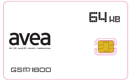 avea nano sim kart