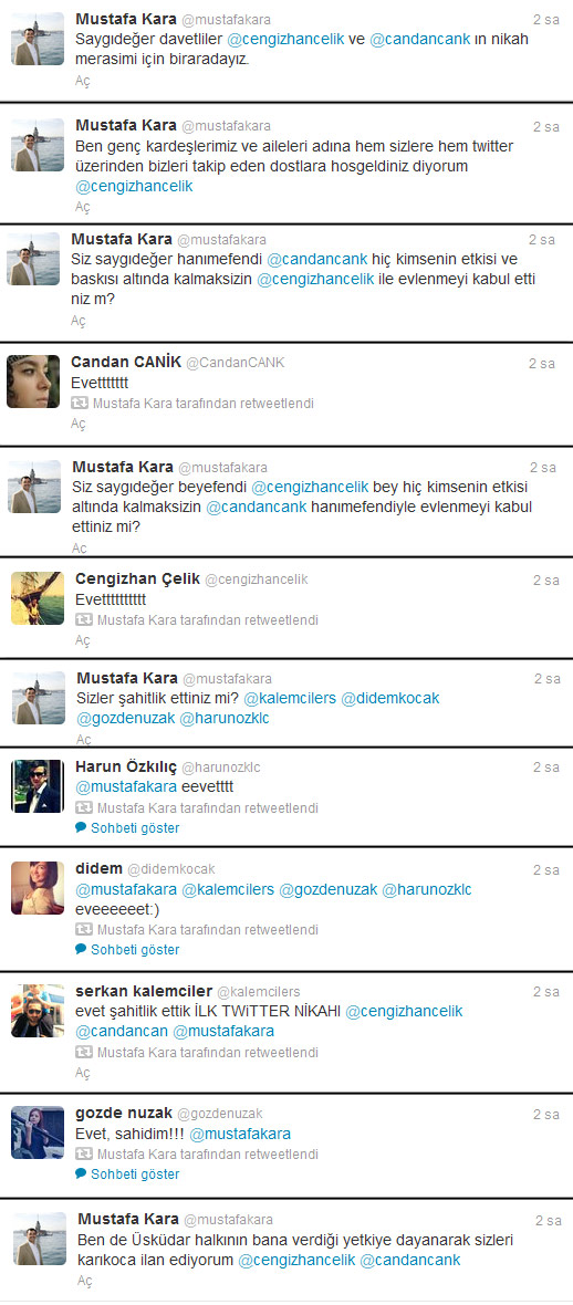 twitter nikah töreni
