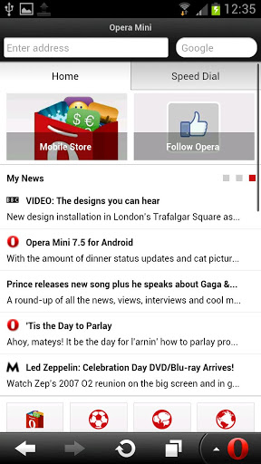 Opera Mini web browser 1