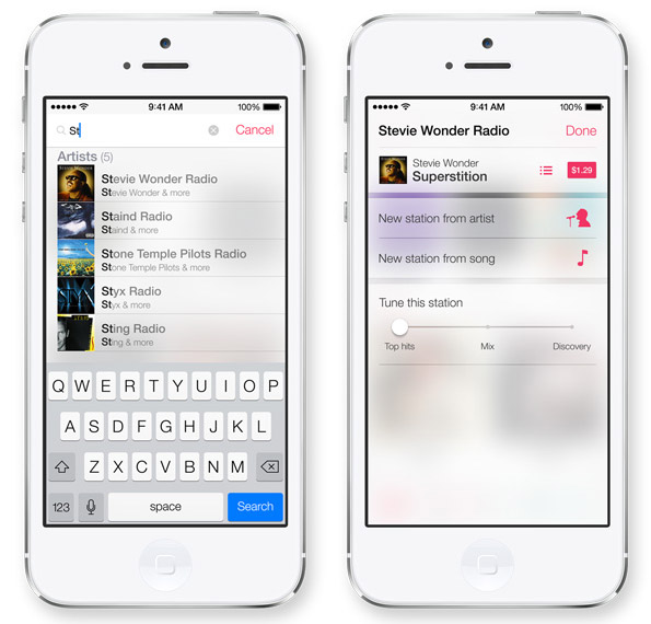 iOS 7 iTunes Radio Büyük Boy