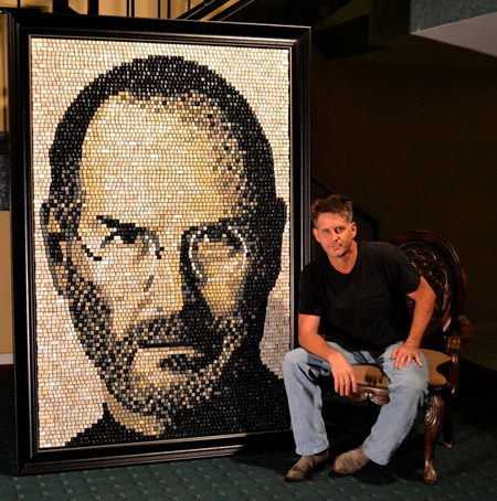steve jobs klavye tuşu portre