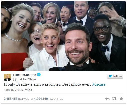 ellen degeneres selfie