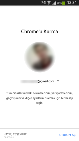 android google hesabi baglantisi