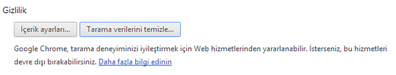 chrome cerezleri silme
