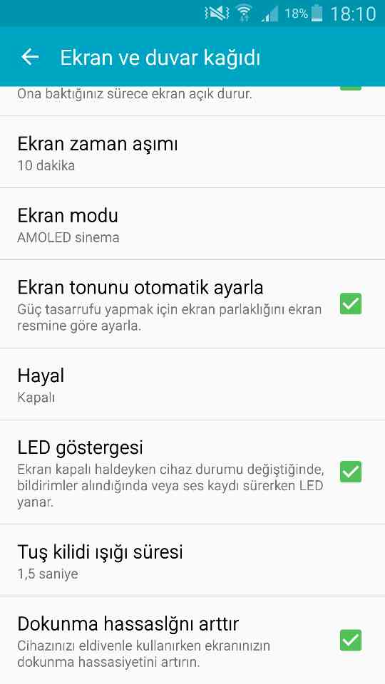 galaxy s5 dokunmatik hassasiyet ayari eldivenle kullanma