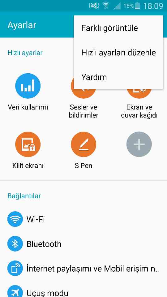galaxy s5 menu gorunumu degistirme
