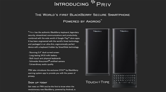 BlackBerry Priv Buyuk