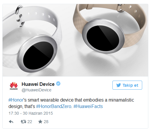 Huawei Honor Band Zero twitter