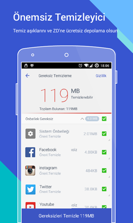 android temizlik uygulamalari