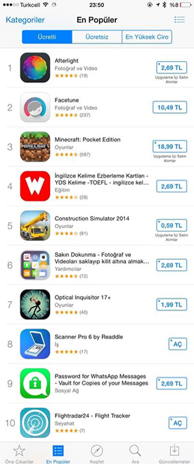 app store zamdan sonra