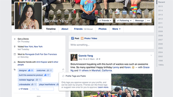 facebook etiket sistemi