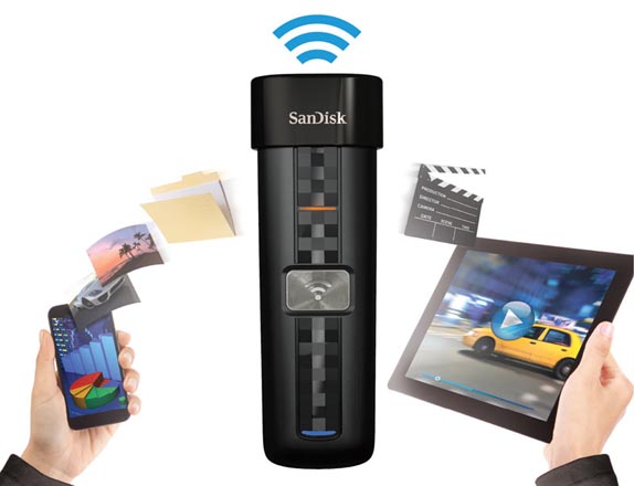 sandisk kablosuz flash bellek