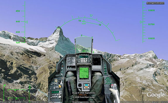 google earth flight simulator
