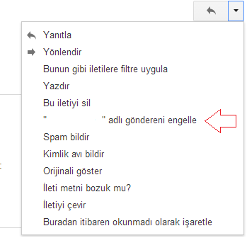 gmail kisi engelleme nasil yapilir