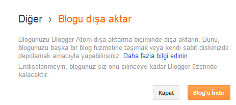 blogger yedek almak 2