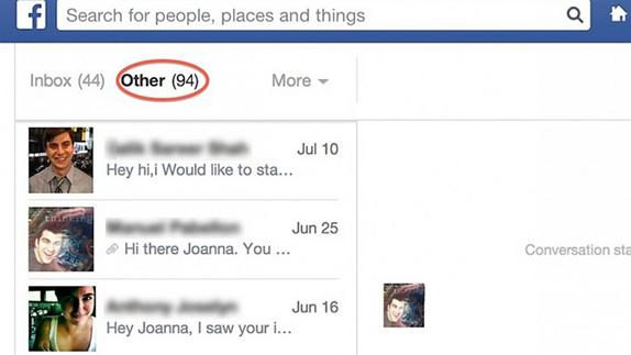 facebook diger mesajlar mesaj istekleri