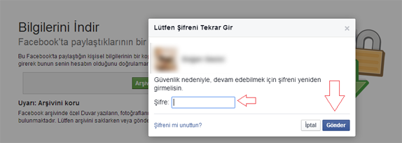 facebook yedek almak 11