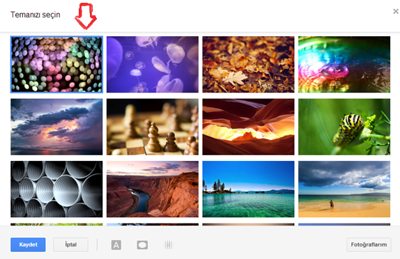 gmail tema degistirmek 3