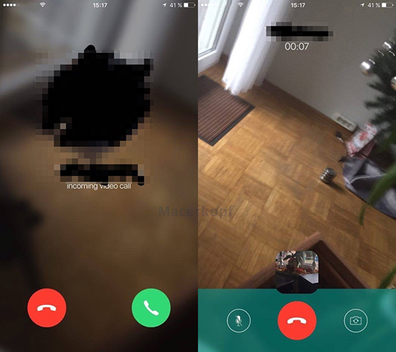 WhatsApp goruntulu konusma ozelligi