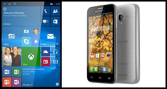 Alcatel OneTouch Fierce XL windows 10