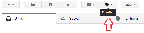 gmail etiket kullanimi