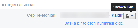facebook cep telefonu numarasini gizlemek