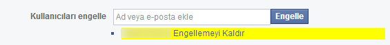 facebook kisi engelini kaldirmak