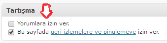 wordpress sayfalari yoruma kapatmak 3