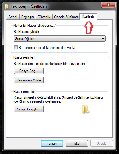 windows 7 klasor simgesi degistirmek 4