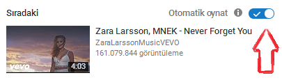 youtube otomatik oynat 1