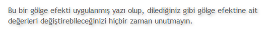 css yaziya golge vermek 2