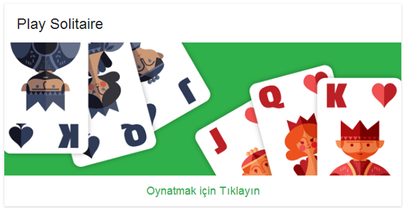 google solitaire oyunu