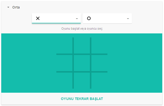 google tic tac toe oyunu