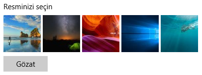windows 10 arka plan resmi degistirmek 3