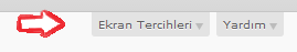 wordpress ekran tercihleri 1