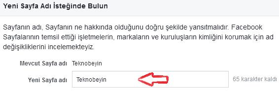 facebook sayfa adi degistirmek 3