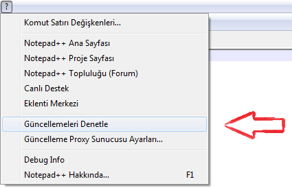 notepad plus plus guncellemek 2