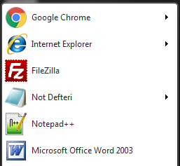 windows 7 baslat menusu simgelerini kucultmek 5