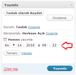 wordpress yazi zamanlama 3