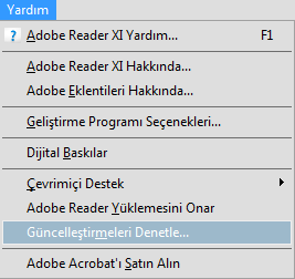 adobe reader guncellemek 2