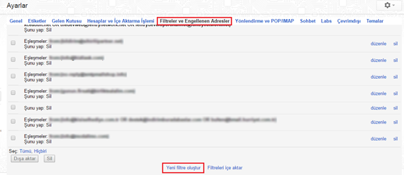 gmail kufur filtresi olusturma 2