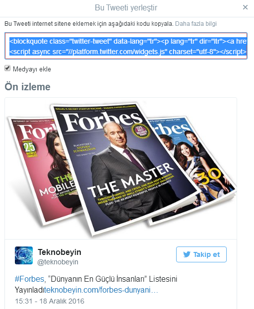 internet sitesine tweet eklemek 4