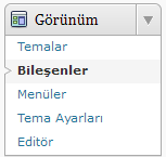 wordpress bilesen eklemek 2
