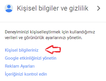 google hesabi telefon numarasi degistirmek 1