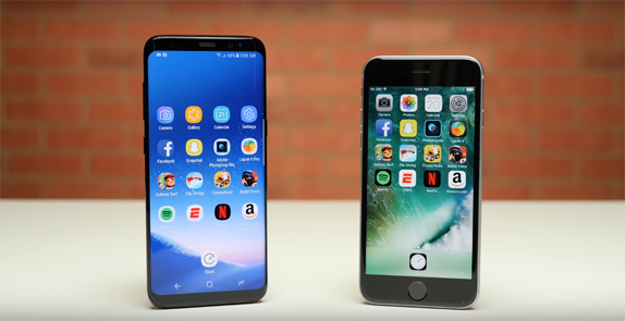 galaxy s8 iphone 6s hiz testi