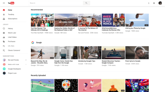 youtube yeni tasarima gecis