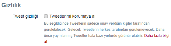 twitter profil gizleme 3