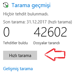 Windows 10'da Hızlı Tarama Nasıl Yapılır?